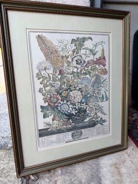 Vintage August the series The Twelve Months of Flowers by Henry Fletcher Print